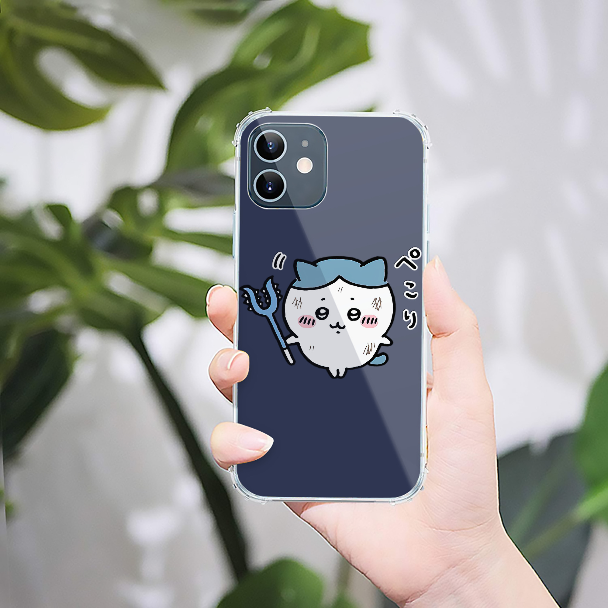 （画像用） ちいかわ ハチワレ Chii-kawa hachiware 【iPhone 12シリーズ対応】透明スマホケース（クリアソフトケース）